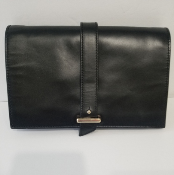 Cole Haan Vestry Black Leather Clutch - Picture 2 of 12